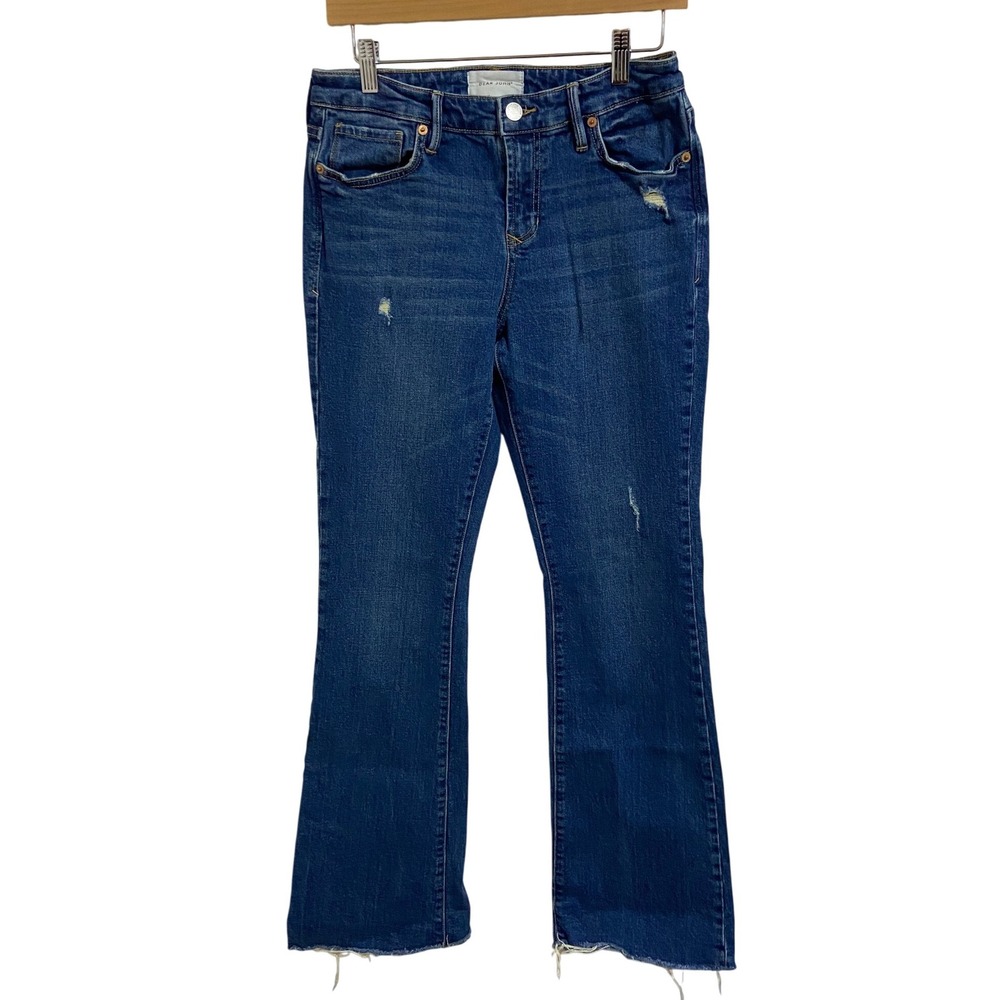 Dear John Jaxtyn Bootcut Mid Rise Jeans Distressed Denim Dark Wash Size 28